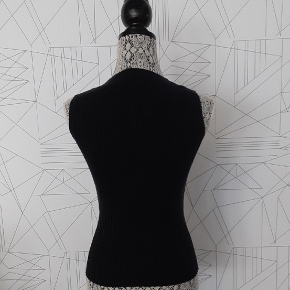 Cache Black Fitted Cut Out Tank Top - Picture 3 of 5